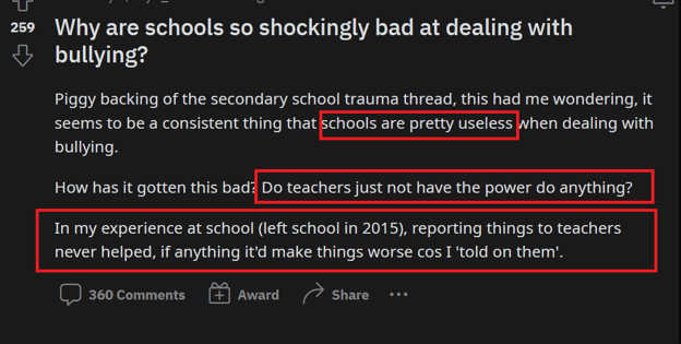 Image alt text: bullying as one of the major issue faced by public school