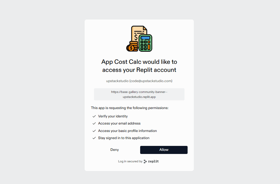 replit auth added to an app by vibe coding